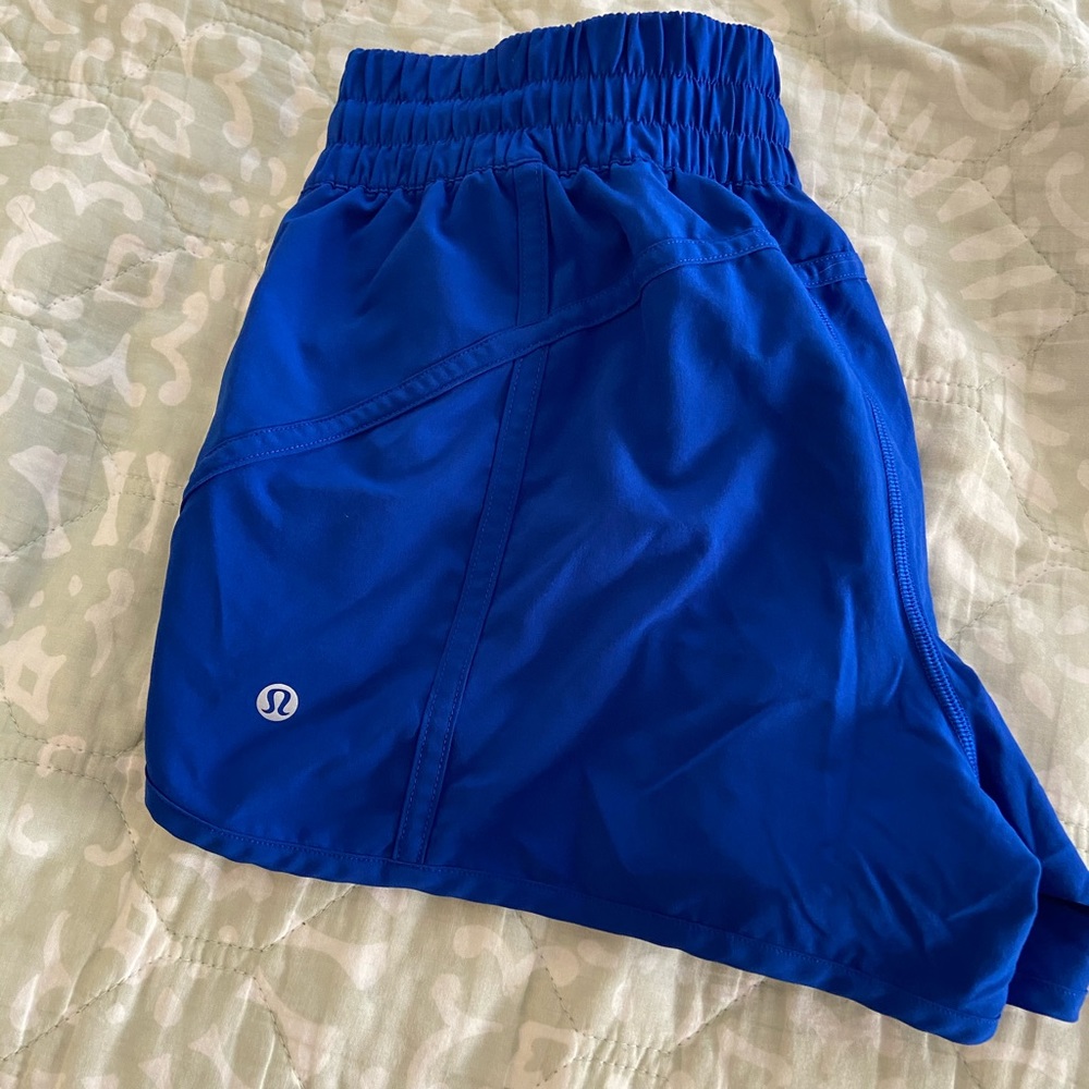 Lululemon blue running shorts